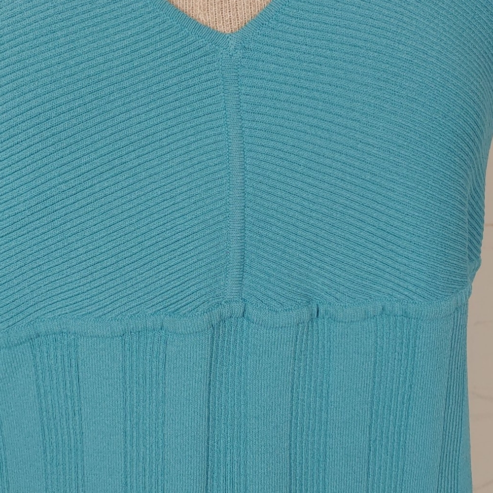 Evan Picone Sleeveless Top size L Turquoise (F) - Picture 3 of 6